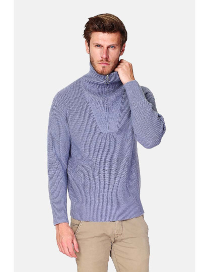 imagem de Camisola Homem Azul Cinza1