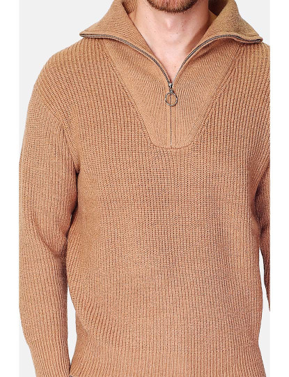 imagem de Camisola Homem Camel Escuro3
