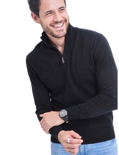 imagem de Camisola de Malha Homem Preto1