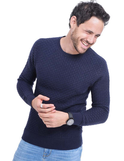 imagem de Camisola de Malha Homem Azul Noite1