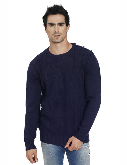 imagem de Camisola Homem Azul Escuro1