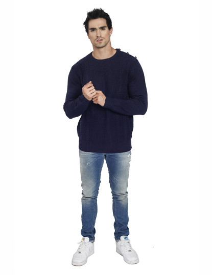 imagem de Camisola Homem Azul Escuro3