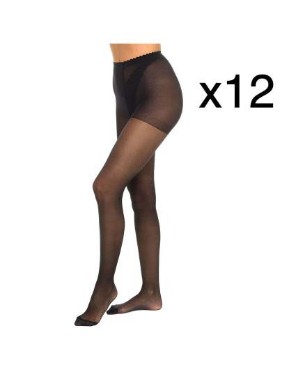 imagem de Pack 12 Collants Body Touch Senhora Preto1