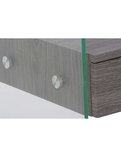 imagem de Mesa Cabeceira Vidro Mdf 10 Mm. Cinza2