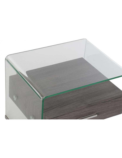 imagem de Mesa Cabeceira Vidro Mdf 10 Mm. Cinza7