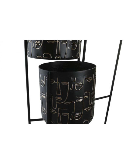 imagem de Vaso Metal Caras Preto 4