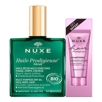 imagem de HUILE PRODIGIEUSE FLORAL 100ml + PRODIGIEUSE SHAMPOO 30ml COFFRET1