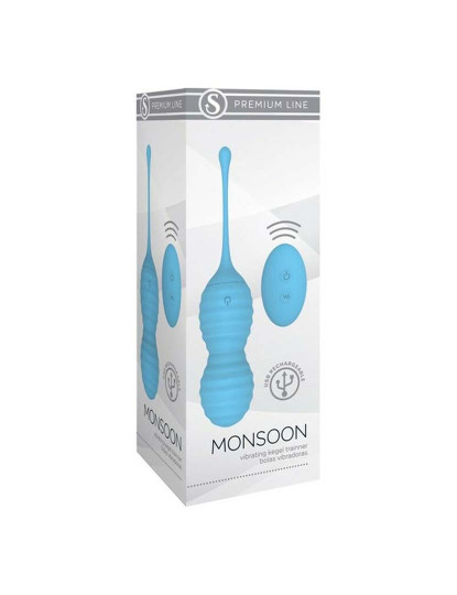 imagem de Bolas de Orgasmo S Pleasures Monsoon Azul Silicone Azul Pastel2