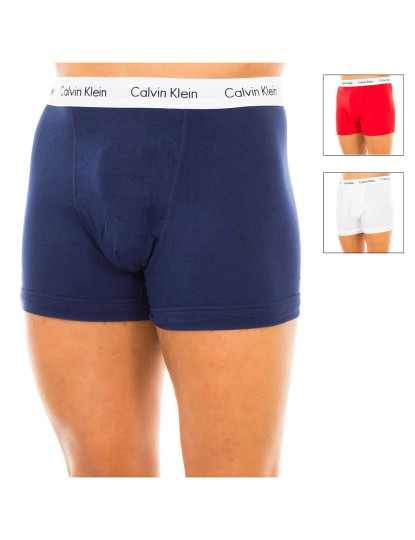 imagem de Pack 3 Boxers Homem Azul. Vermelho e Branco1