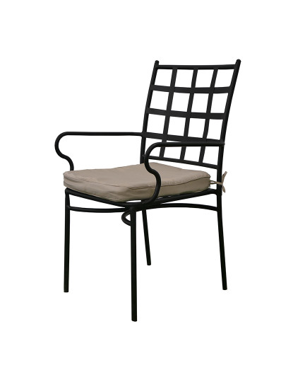 imagem de Cadeira Jardim Aço Empilhável C Almofada Tivoli1