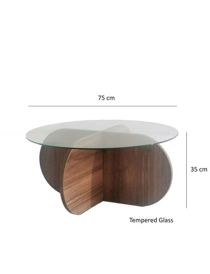 imagem de Bolha De Mesa De Centro - Nogueira7