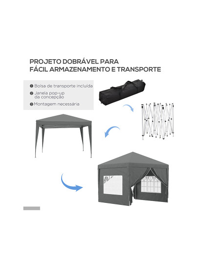 imagem de Tenda para Exterior Cinzento5