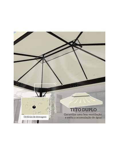 imagem de Toldo de Substituição para Pérgola Creme branco4