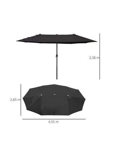 imagem de Chapéu de Sol Duplo Preto3