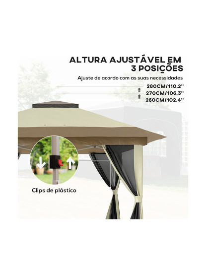 imagem de Pérgola de Exterior Creme branco5