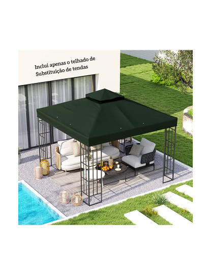 imagem de Toldo de Substituição para Pérgola Verde2