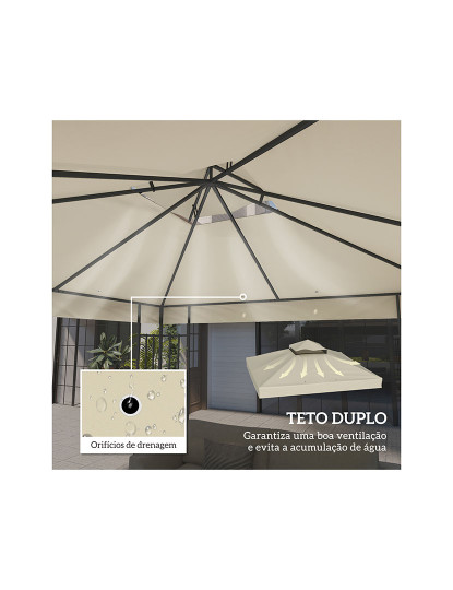 imagem de Toldo de Substituição para Pérgola Creme branco4