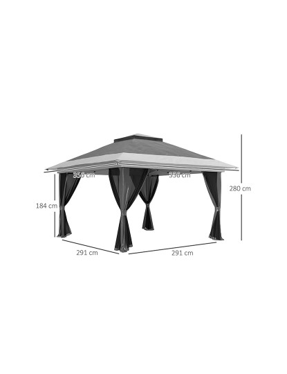 imagem de Pérgola de Exterior Cinzento3