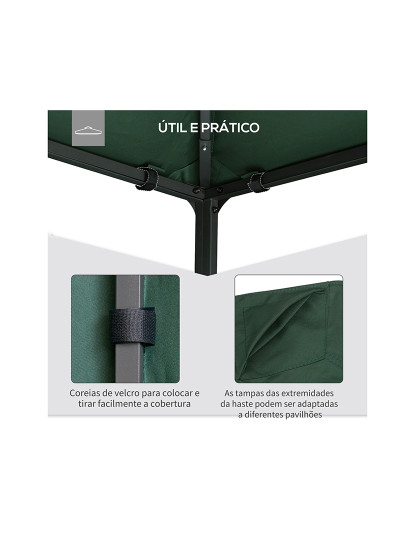 imagem de Toldo de Reposição para Pérgola Verde5