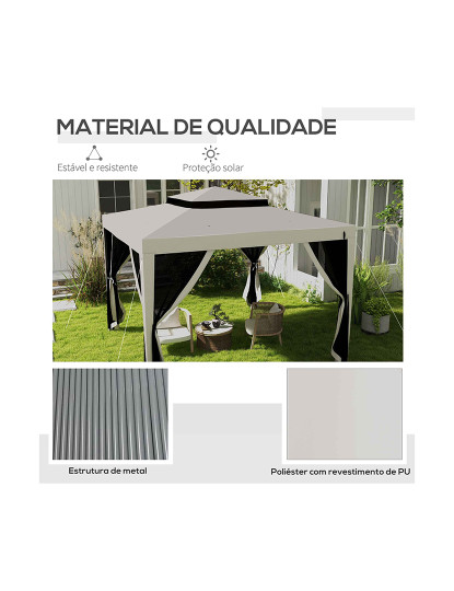 imagem de Pérgola Exterior Creme branco5