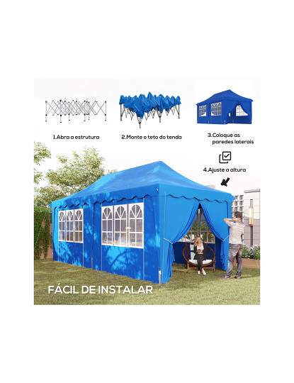 imagem de Tenda Dobrável Azul4