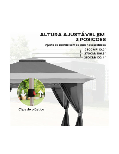 imagem de Pérgola de Exterior Cinzento5