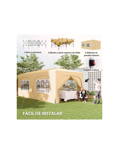 imagem de Tenda Dobrável Cor de areia4