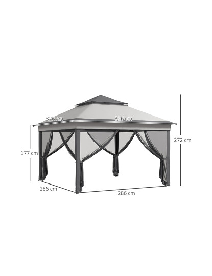 imagem de Tenda Dobrável Cinzento3