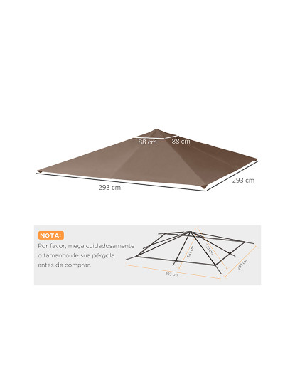 imagem de Toldo de Substituição para Pérgola Café3