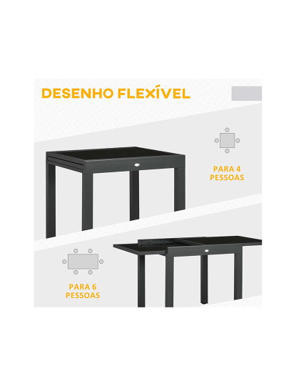 imagem de Mesa de Exterior Preto4