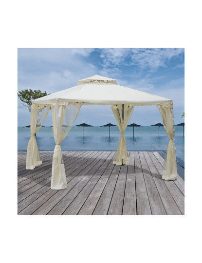 imagem de Pérgola de Jardim Creme branco2