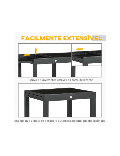 imagem de Mesa de Exterior Preto5