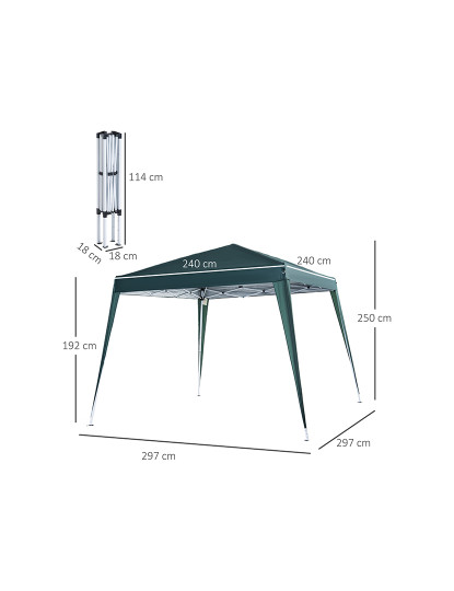 imagem de Tenda Dobrável Verde escuro3