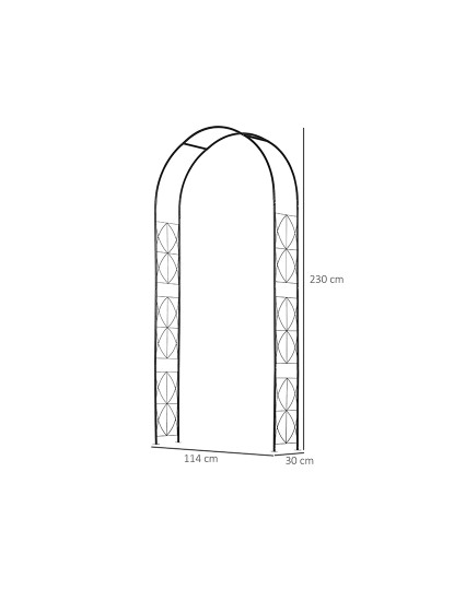 imagem de Arco de Metal para Exterior Preto3