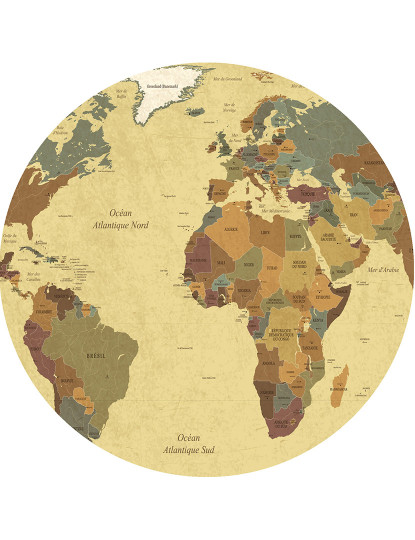 imagem de 1 Individual Circular Mapa Mundo1