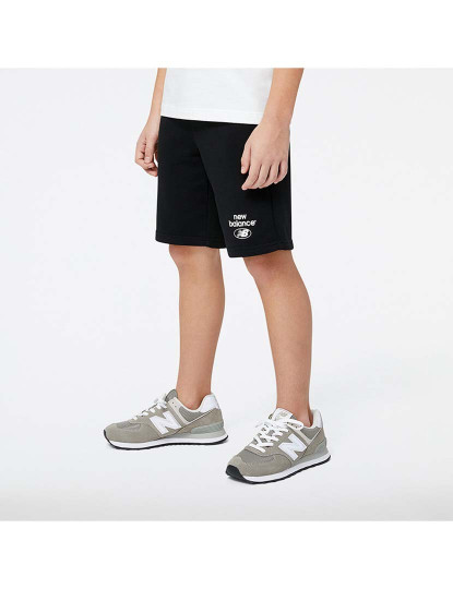 imagem de Calções Kids Essentials Reimagined French Terry Short Preto2