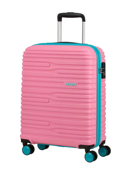 imagem de Mala de Cabine 4 rodas 55cm 96G Wavestream Rosa/Turquesa1