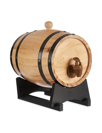 imagem de Barril de vinho Preto Madeira Castanho Plástico Silicone 3 L1