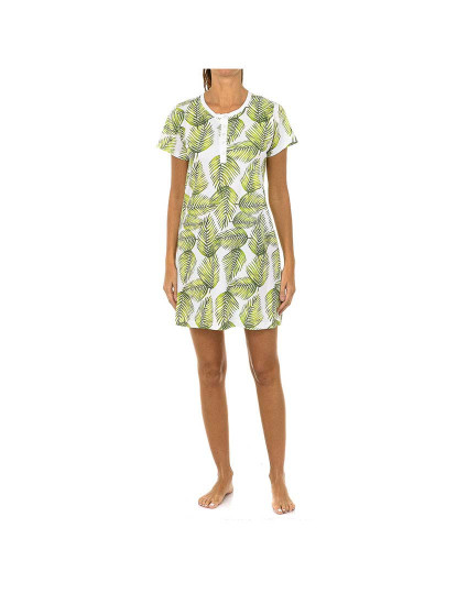 imagem de Camisa de noite M/Curta Senhora Branco Verde2
