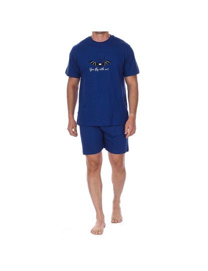 imagem de Pijama De Verão Homem Azul Marinho1