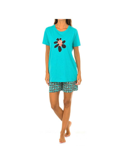 imagem de Pijama Manga Curta Senhora Estampado Verde 2