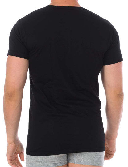 imagem de T-shirt M. Curta interior Homem Preto3