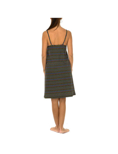imagem de Camisa de dormir Com Tiras Senhora Preto E Multicolorido4