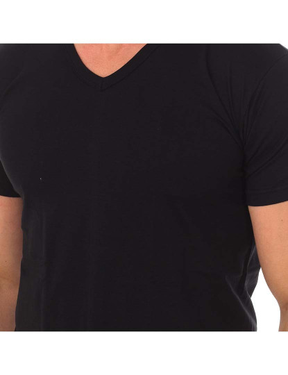 imagem de T-shirt M. Curta interior Homem Preto2