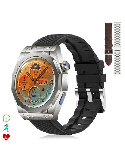 imagem de Smartwatch Pulseira Tripla Z83 Max Preto1