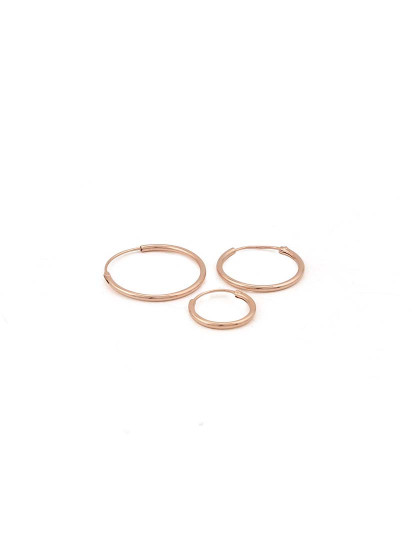 imagem de Conjunto Brincos Rosa Dourado2
