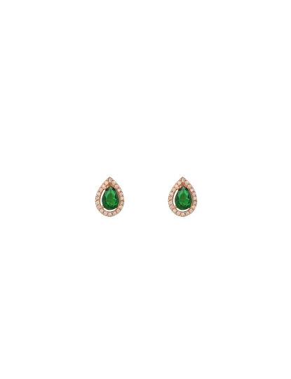 imagem de Conjunto Colar e Brincos Rosa Dourado e Verde4