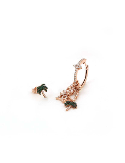 imagem de Brincos Rosa Dourado e Verde3