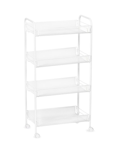 imagem de Estante Carrinho 4-B Metal Branco1