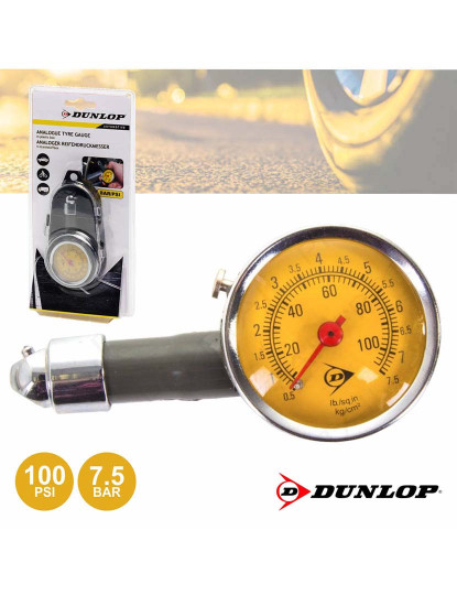 imagem de Medidor De Pressão Pneus Analógico Dunlop                   1